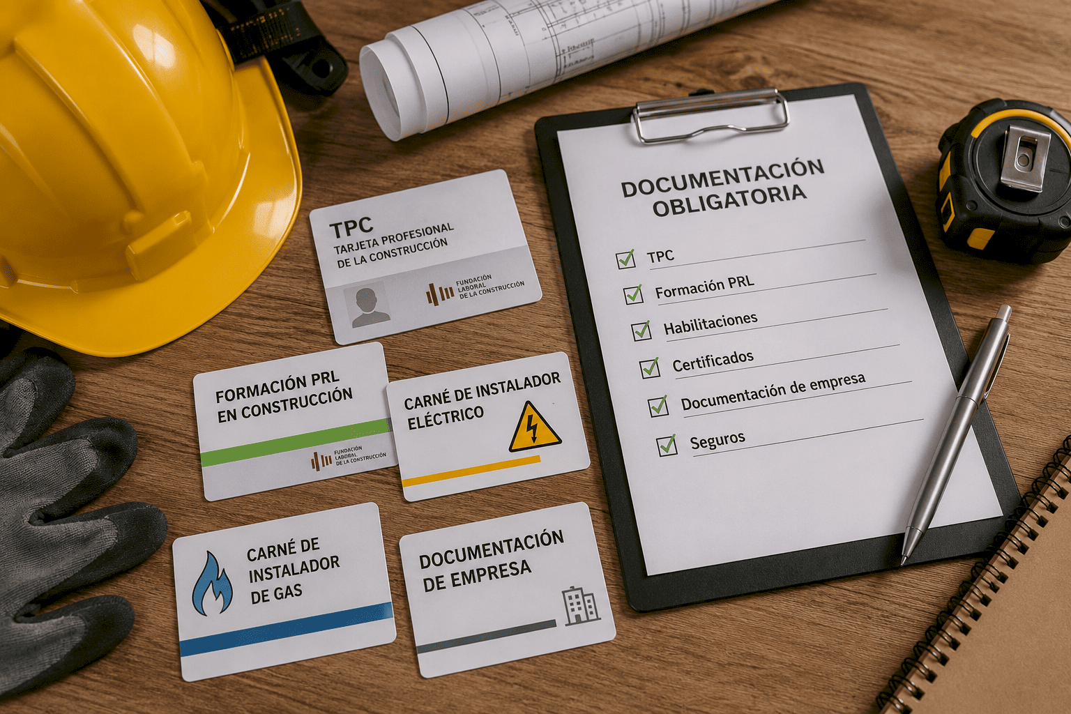 Certificados obligatorios para trabajar en la construcción en España